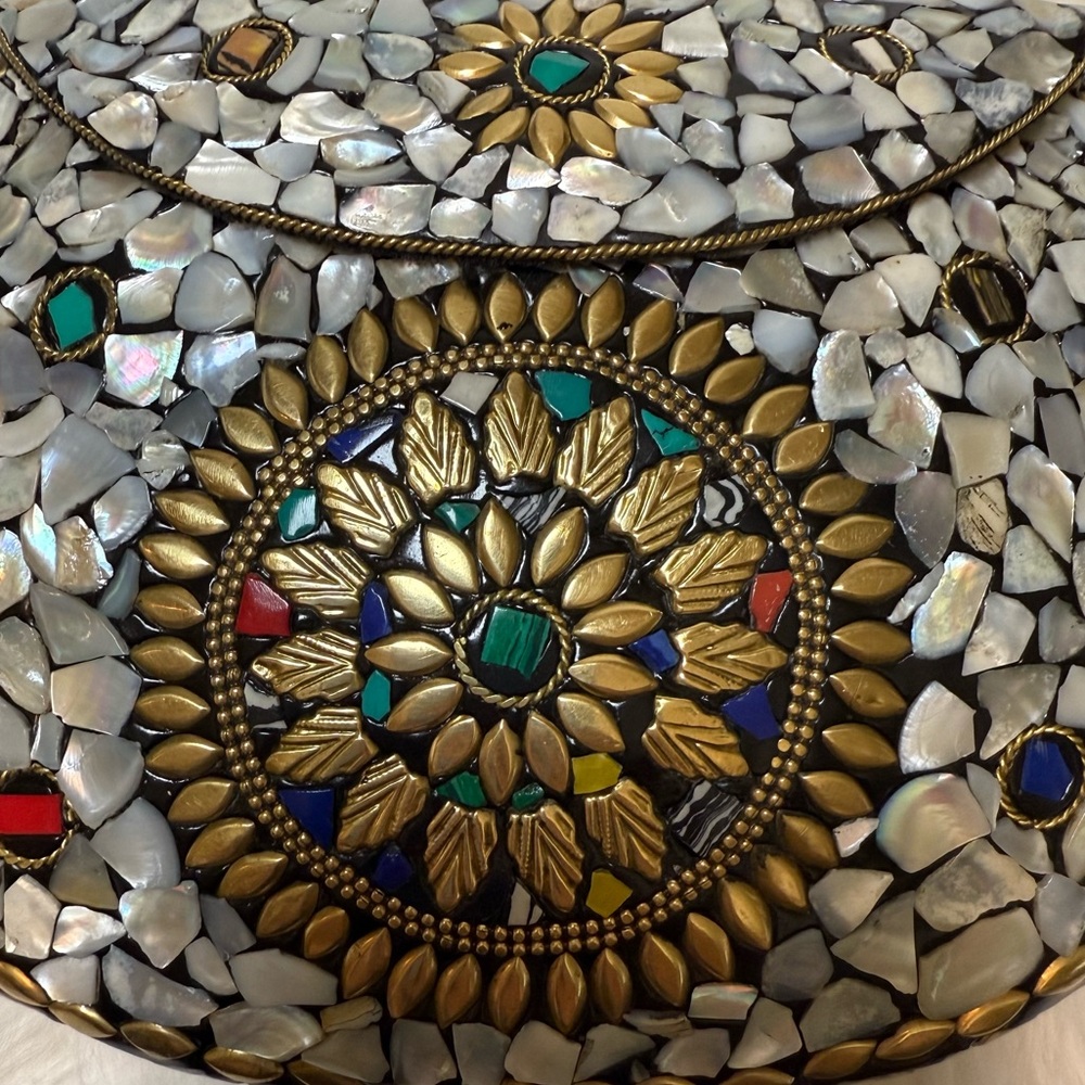 RAMLA Handmade Mosaic Clutch Shoulder Bag - Picture 3 of 9